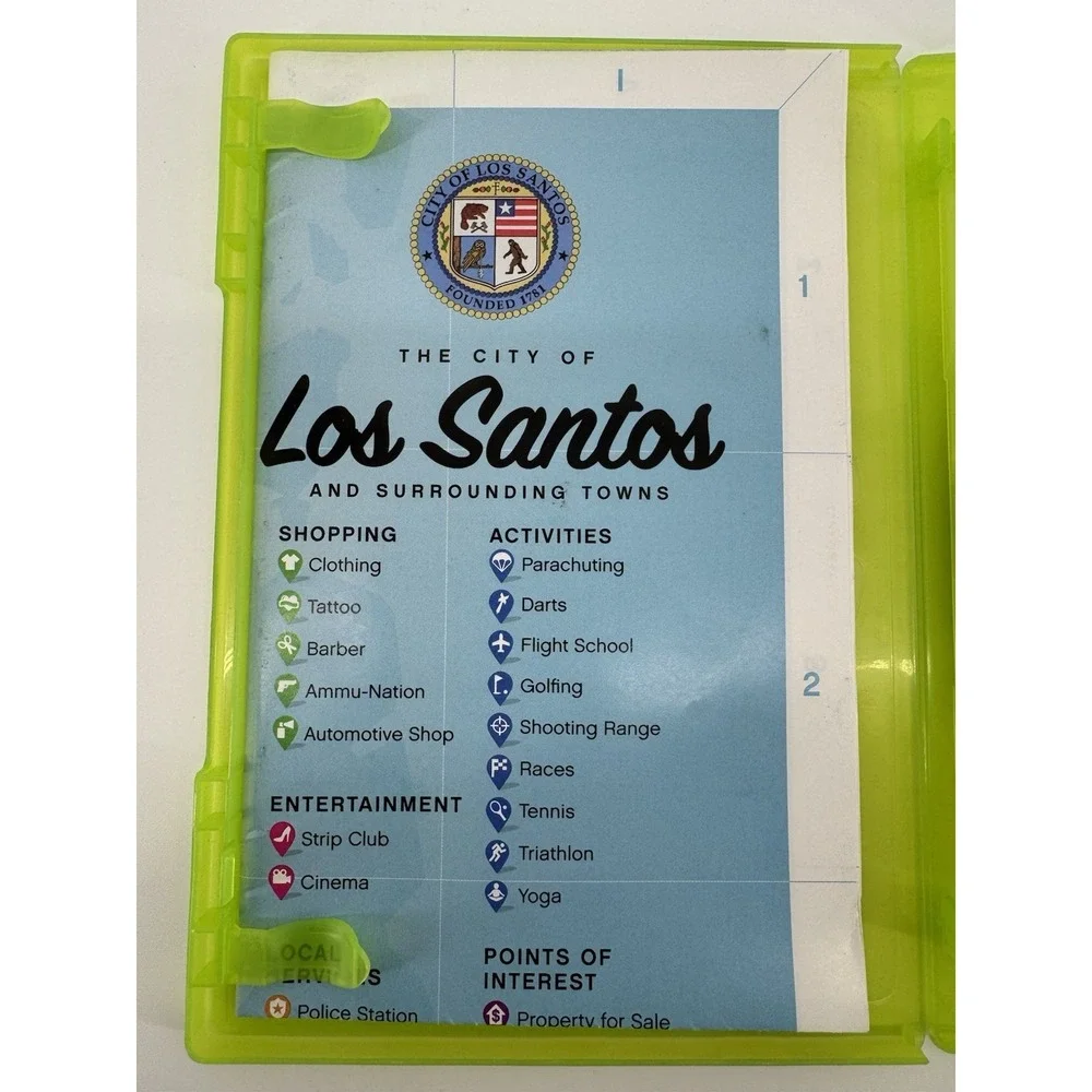 Grand Theft Auto V GTA 5 Xbox 360‎ Rockstar Games With Manual and Map CIB